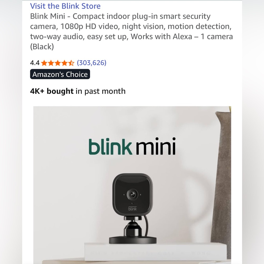 BLINK MINI Security Camera - Picture 4 of 10